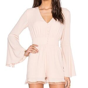 ALEXIS Martine Romper in Blush Silk & Poly Size Small